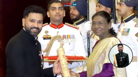 Rohit Sharma created history by becoming the fourth cricketer to receive the Padma Shri.